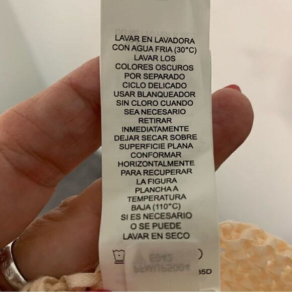 Kensie Pieces Open Knit Sweater Striped Off-white & Peach Orange Women’s Size M - Picture 4 of 8